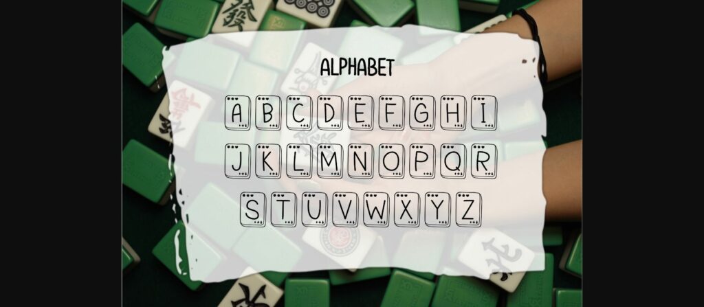 Mahjong Font Poster 4