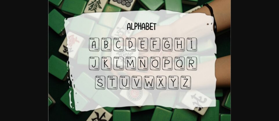 Mahjong Font Poster 2