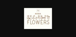 Mama Flowers Font Font Poster 1