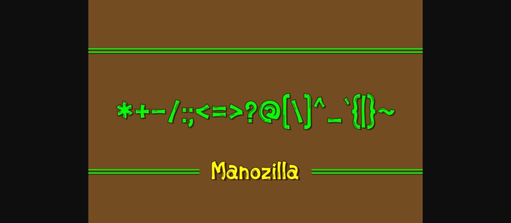 Manozilla Font Poster 7