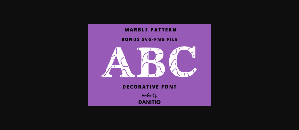 Marble Pattern Font Poster 3