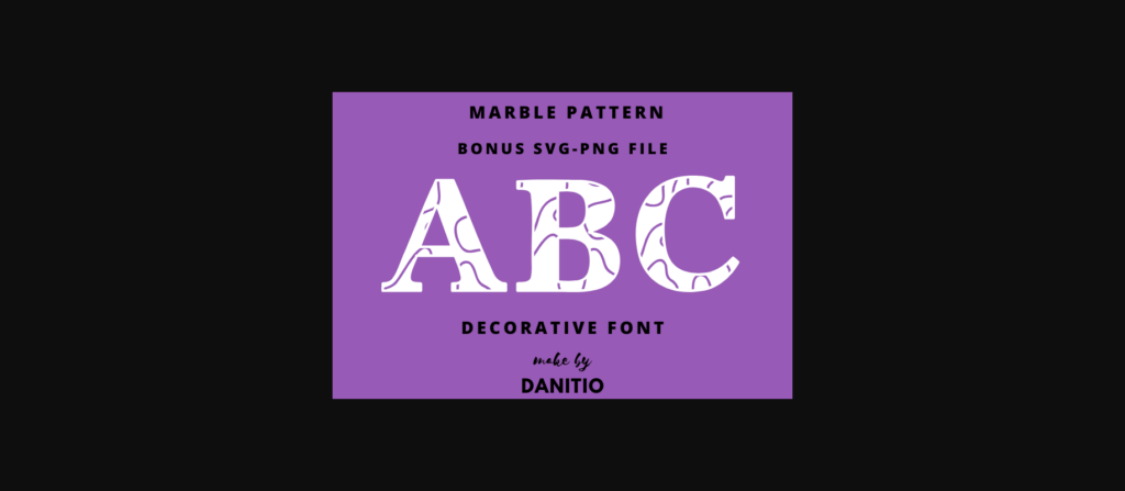 Marble Pattern Font Poster 1