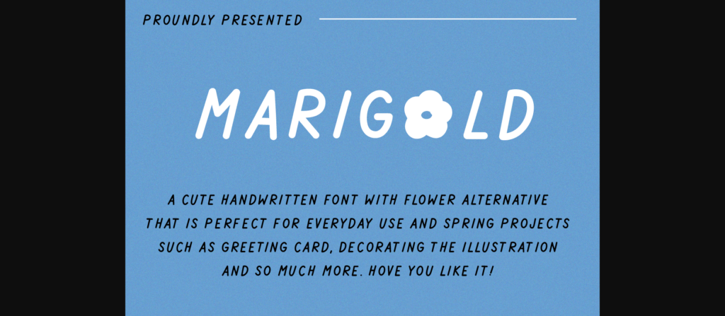 Marigold Font Poster 3