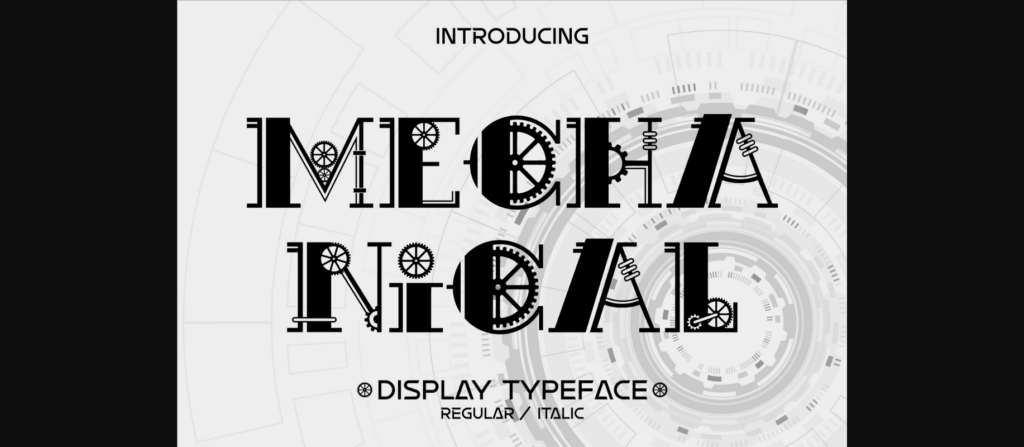 Mechanical Font Poster 3