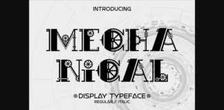 Mechanical Font Poster 1