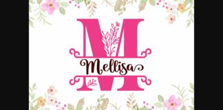 Mellissa Monogram Font Poster 1