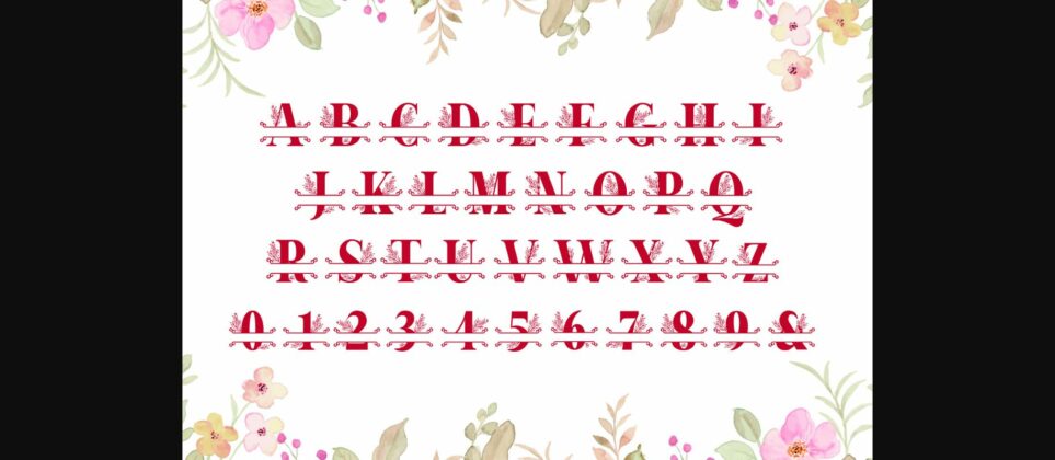 Mellissa Monogram Font Poster 6