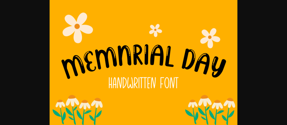 Memorial Day Font Poster 1