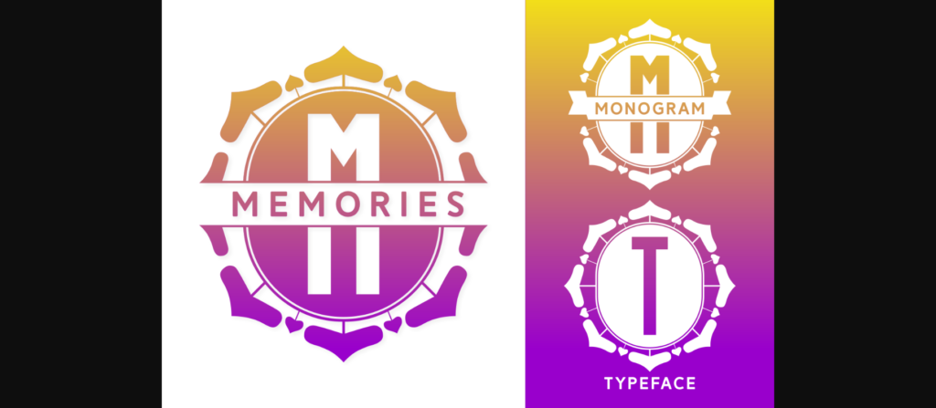 Memories Monogram Font Poster 1