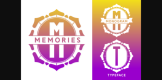 Memories Monogram Font Poster 1