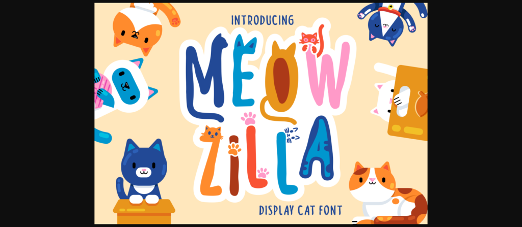 Meow Zilla Font Poster 1