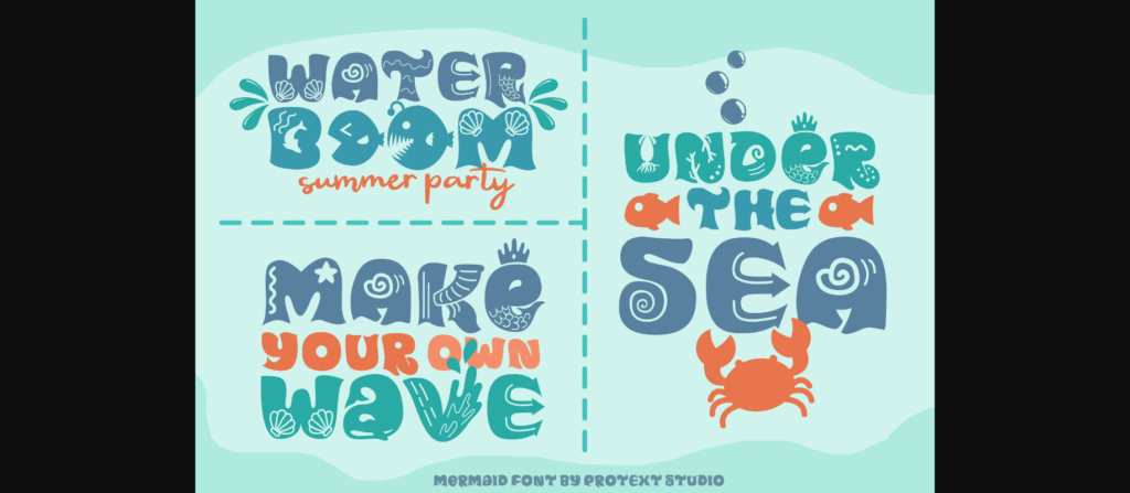 Mermaid Font Poster 4