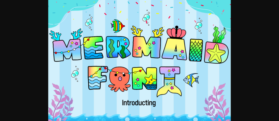 Mermaid Font Poster 3