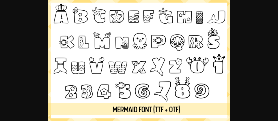 Mermaid Font Poster 4