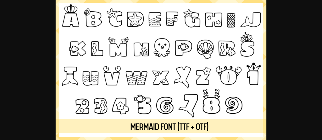 Mermaid Font Poster 2