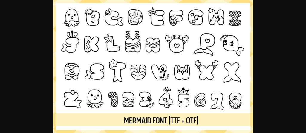 Mermaid Font Poster 2