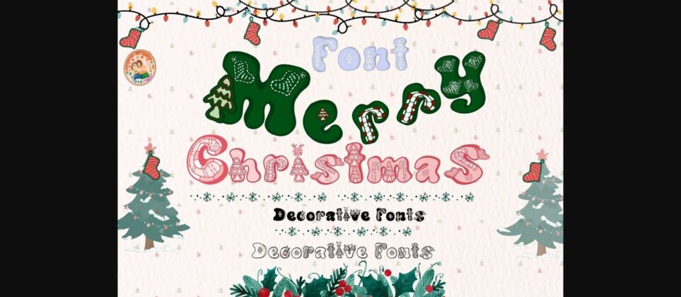 Merry Christmas Font Poster 3