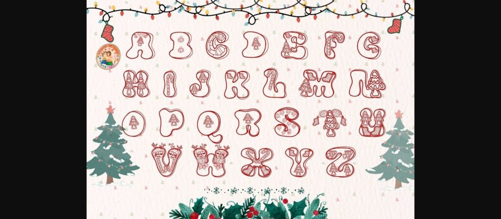 Merry Christmas Font Poster 4