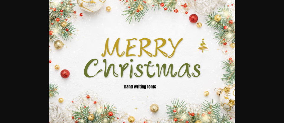 Merry Christmas Font Poster 3