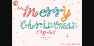 Merry Christmas Light Font Poster 1