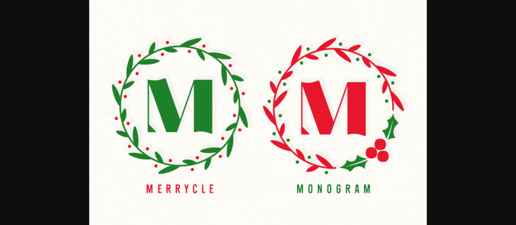 Merrycle Monogram Font Poster 3