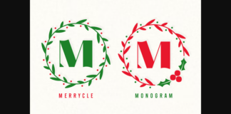 Merrycle Monogram Font Poster 1