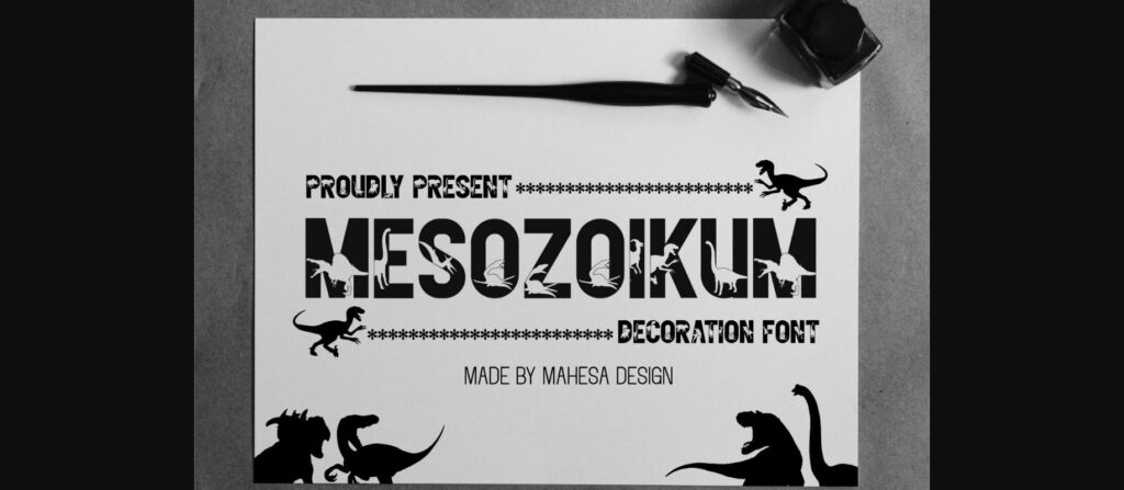 Mesozoikum Font Poster 1