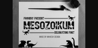 Mesozoikum Font Poster 1