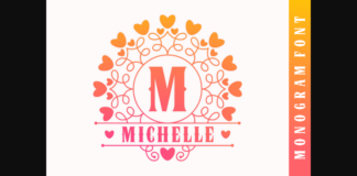 Michelle Monogram Font Poster 1