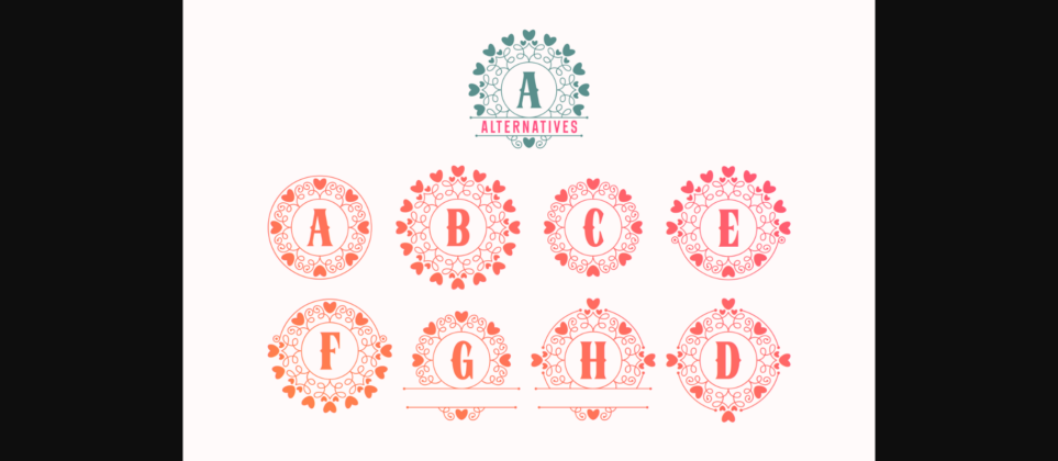 Michelle Monogram Font Poster 5