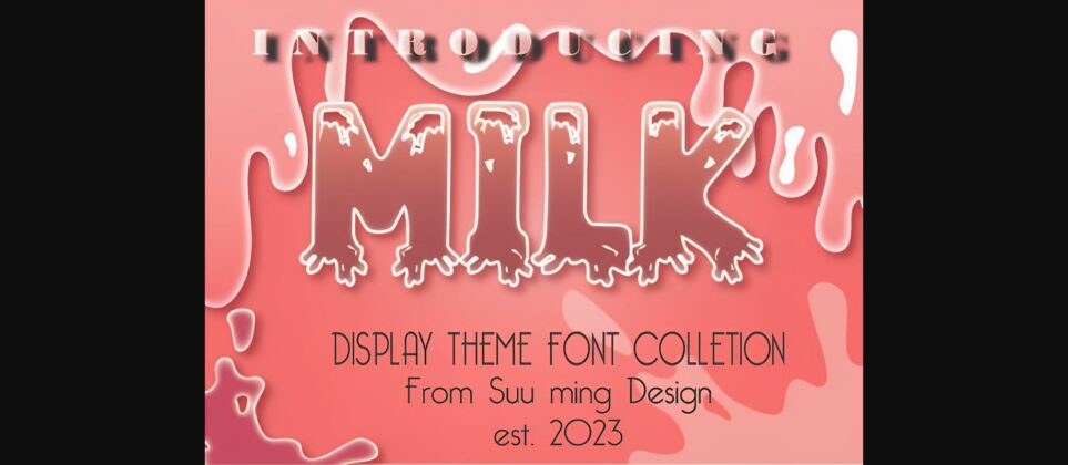 Milk Font Poster 3