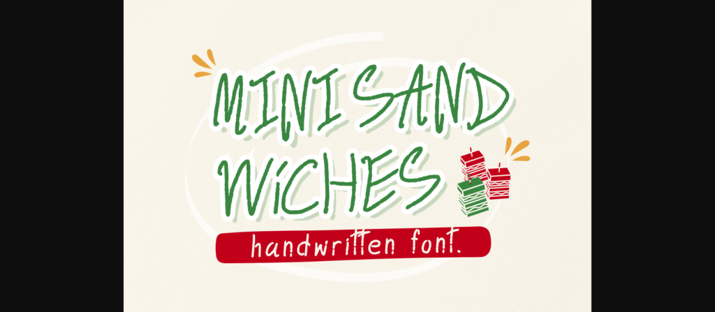 Mini Sandwiches Font Poster 3