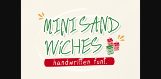 Mini Sandwiches Font Poster 1