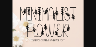 Minimalist Flower Font Poster 1