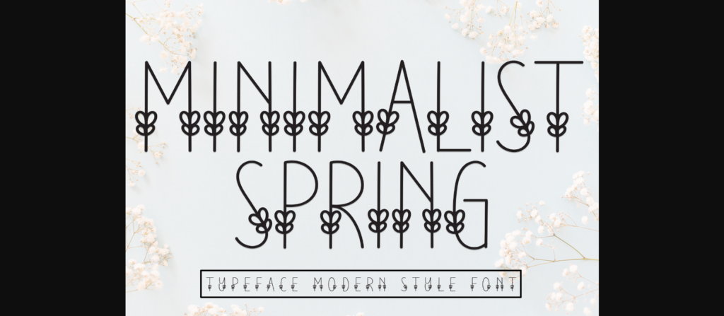 Minimalist Spring Font Poster 3