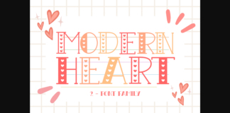 Modern Heart Font Poster 1