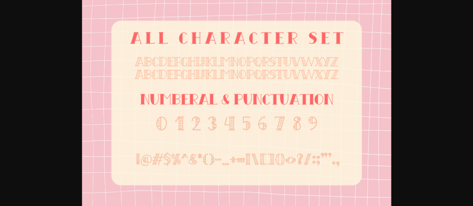 Modern Heart Font Poster 6