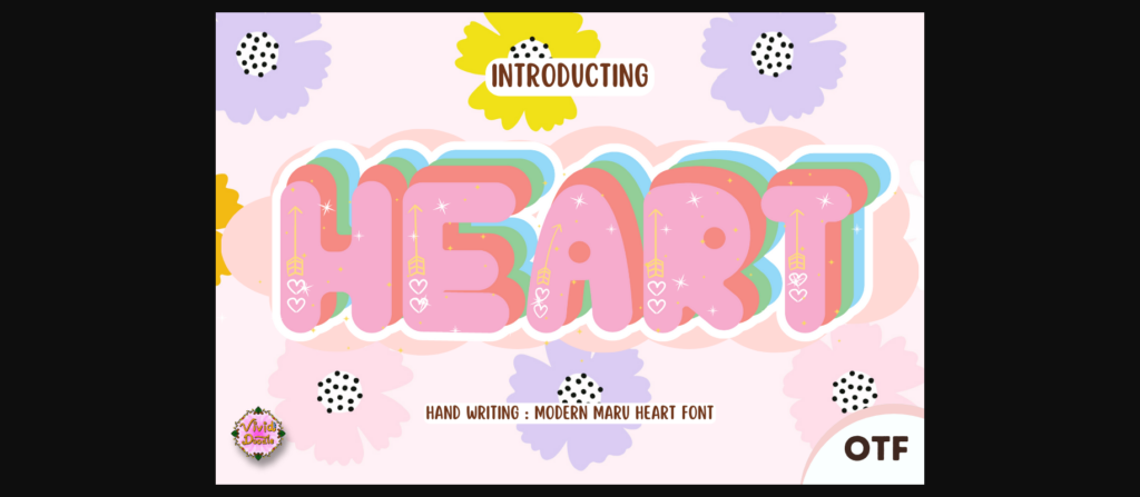 Modern Maru Heart Font Poster 3