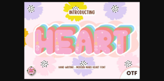 Modern Maru Heart Font Poster 1