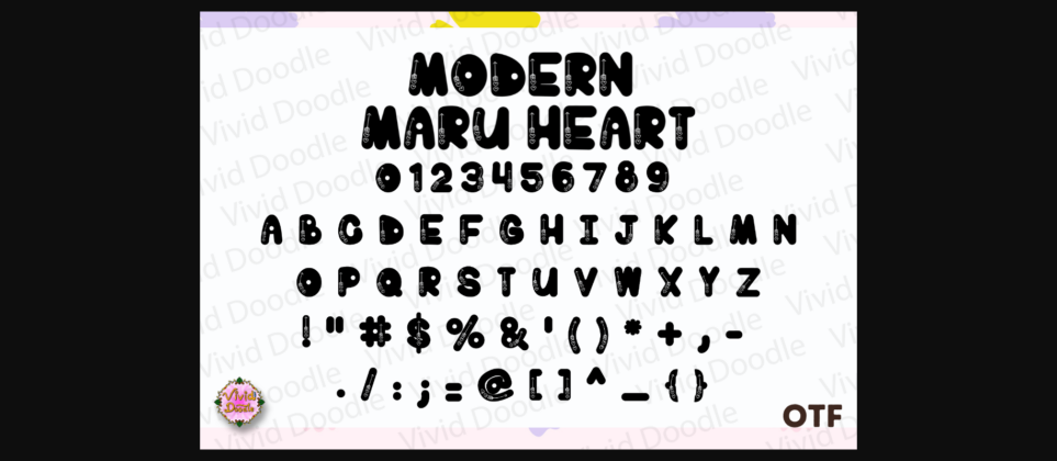 Modern Maru Heart Font Poster 4