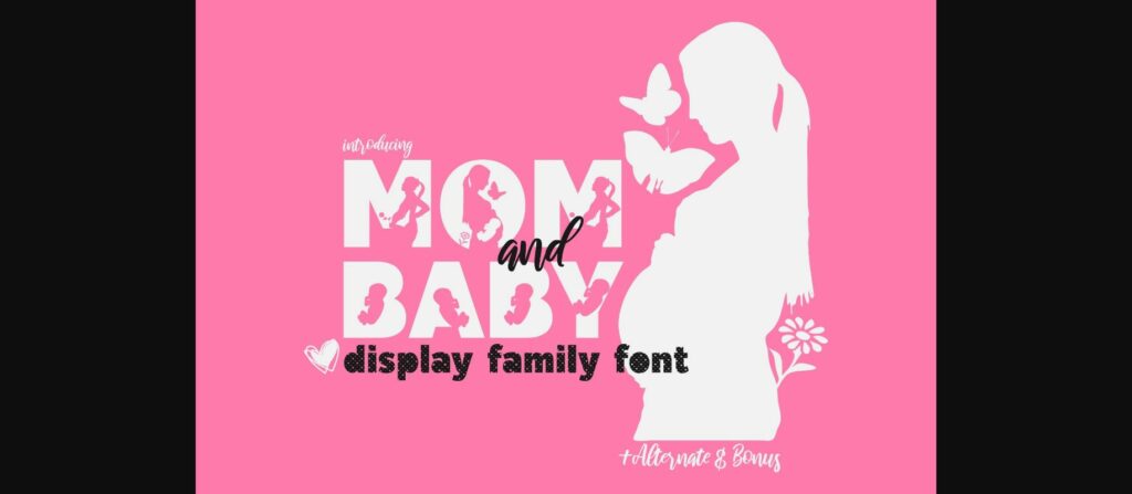 XMom and Baby Font Font Poster 2