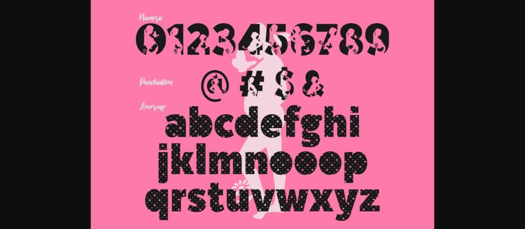 XMom and Baby Font Font Poster 6