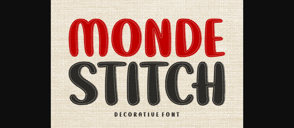 Monde Stitch Font Poster 3