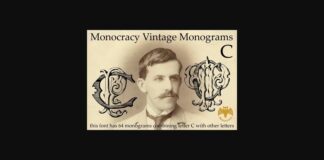 Monocracy Vintage Monograms C Font Poster 1