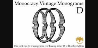 Monocracy Vintage Monograms D Font Poster 1