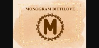 Monogram Bittilove Font Poster 1