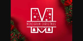 Monogram Christmas Font Poster 1