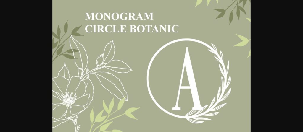 Monogram Circle Botanic Font Poster 3