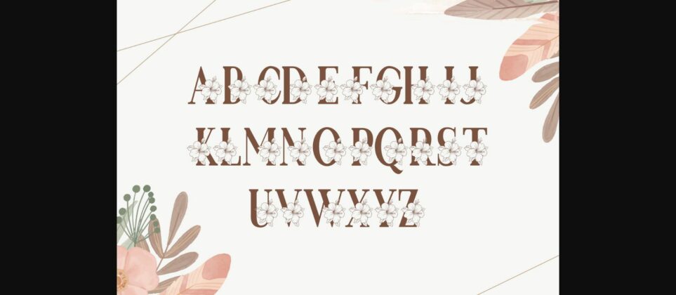 Monogram Flower Rosasine Font Poster 5