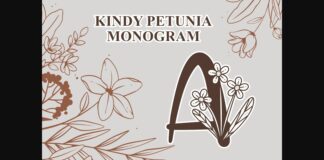 Monogram Kindy Petunia Font Poster 1